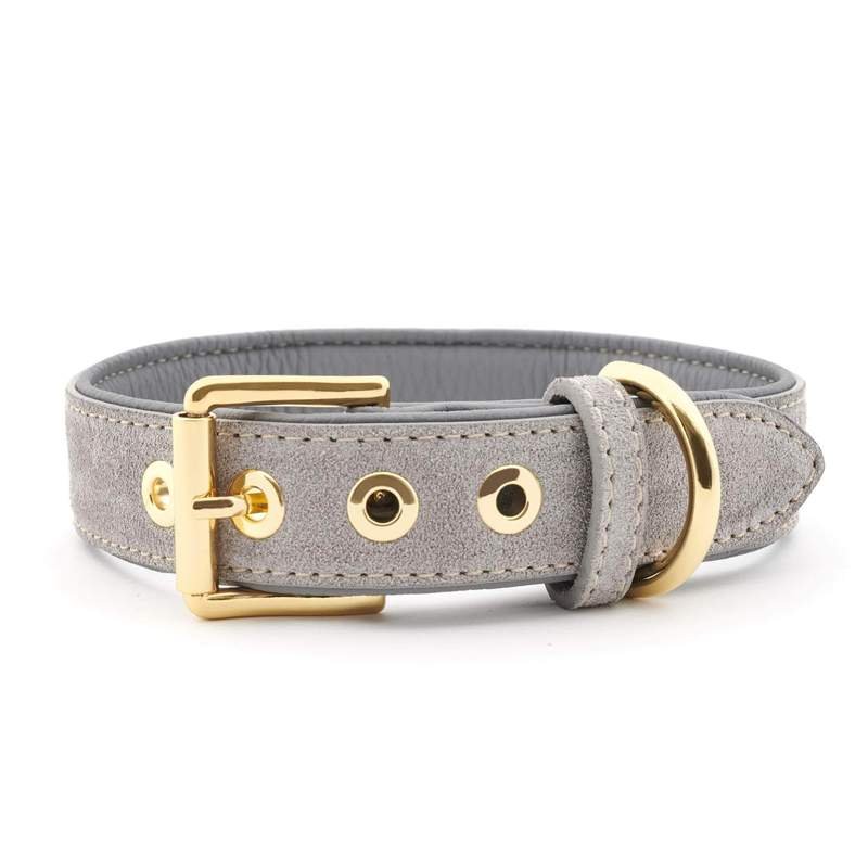 William Walker Leder Hundehalsband Grau XS (26cm-33cm)