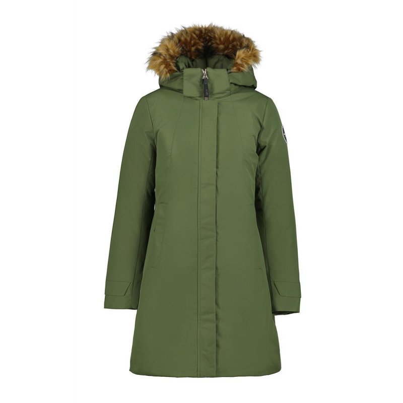 Icepeak Damen Mantel Alcoa Dunkeloliv 42