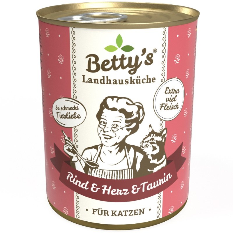 Betty's Landhausküche Katzenfutter Rind & Herz 1x 400g