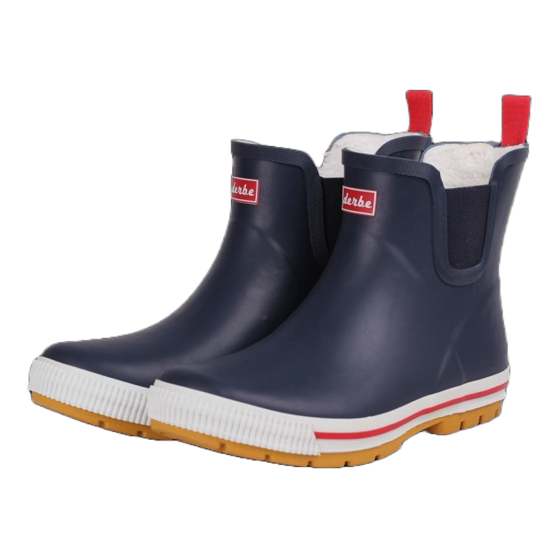 Derbe Damen-Gummistiefel Wattpuuschen Pelz Marine 36