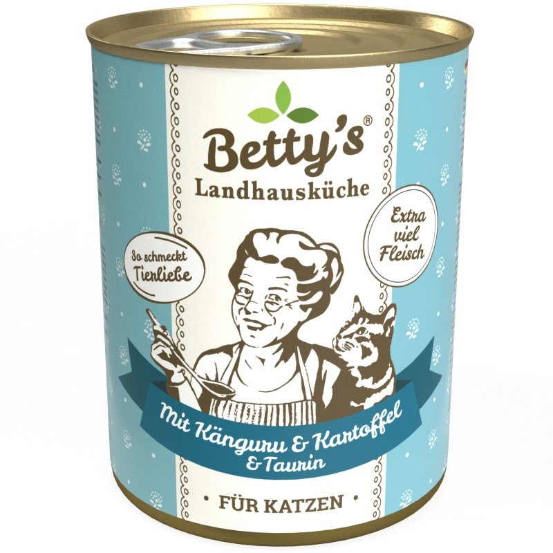 Betty's Landhausküche Katzenfutter Känguru mit Kartoffeln und Geflügel 1x 400g