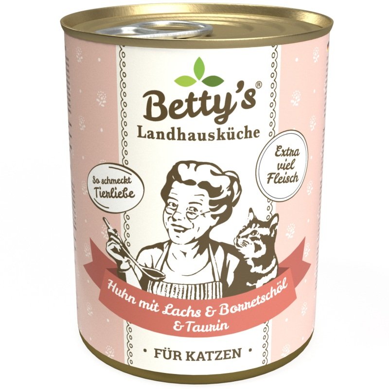 Betty's Landhausküche Katzenfutter Huhn mit Lachs 1x 400g