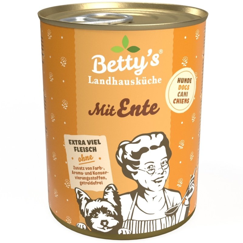 Betty`s Landhausküche Hundefutter mit Ente 1x 400g