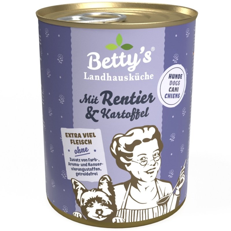 Betty´s Landhausküche Hundefutter Rentier mit Kartoffel 1x 400g