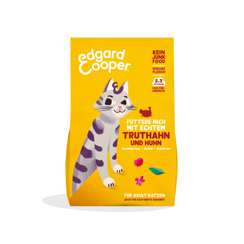 Edgard & Cooper Katzen Trockenfutter Adult frischer Freilandtruthahn und frisches Freilandhuhn 2kg