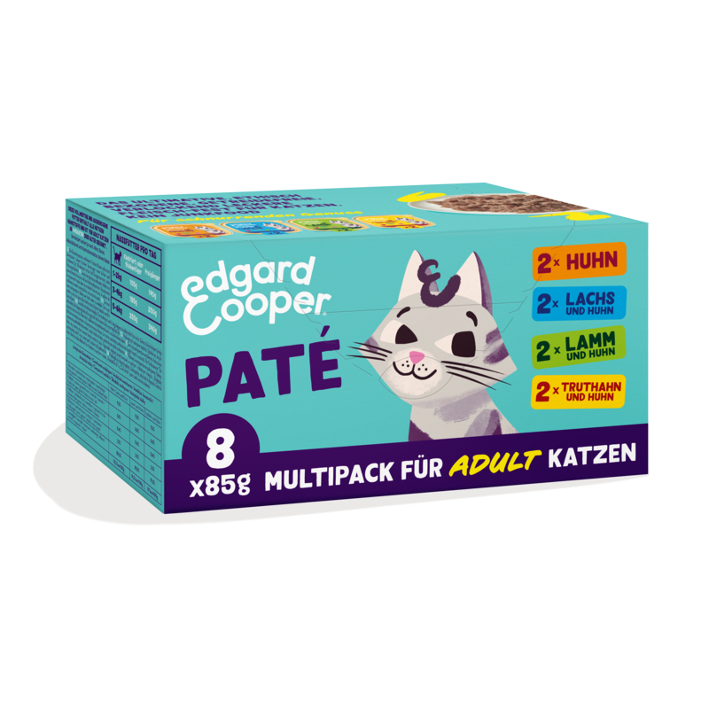 Edgard & Cooper Katzen Nassfutter Multipack Paté Adult 8x85g