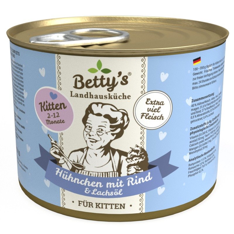 Betty's Landhausküche Kitten Hühnchen mit Rind 1 x 200g