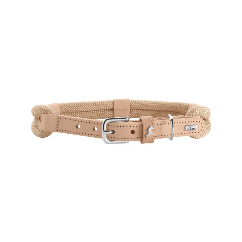 Hunter Hunde Halsband Malia Beige/Natur 50/S-M