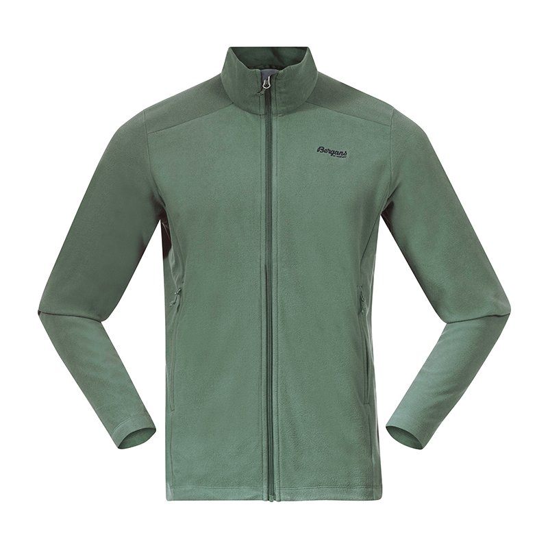 Bergans Herrenjacke Finnsnes Fleece Dunkel Jade Grün S