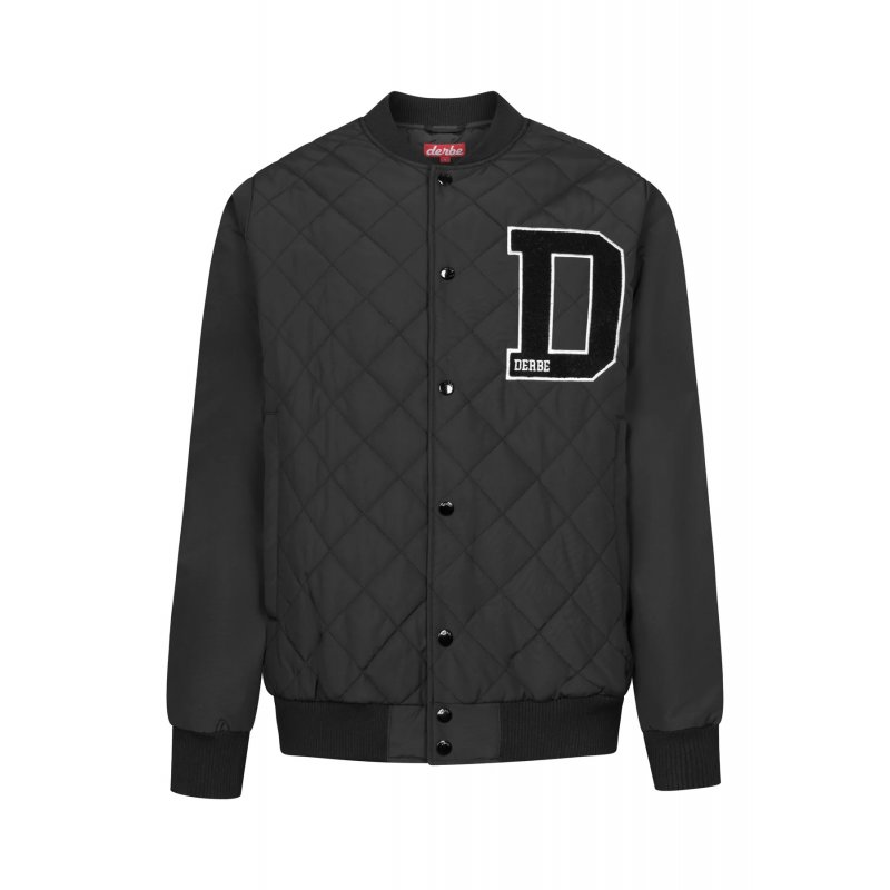 Derbe Damen & Herren Jacke Quiltby College Schwarz M