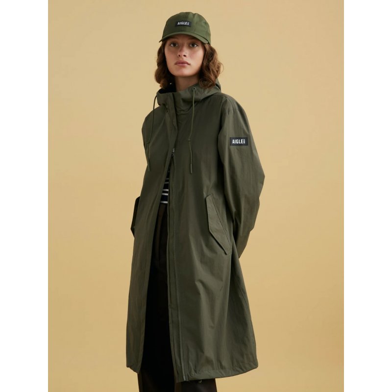 Aigle Damen Parka Lang mit Kapuze Avocat 40