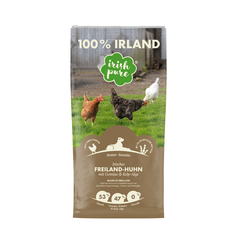 Irish Pure Hundetrockenfutter Irisches Freiland-Huhn Senior 12 Kg