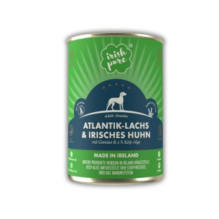 Irish Pure Hundenassfutter Atlantik-Lachs und Irisches Huhn mit Gemüse & 2 % Kelp-Alge Adult