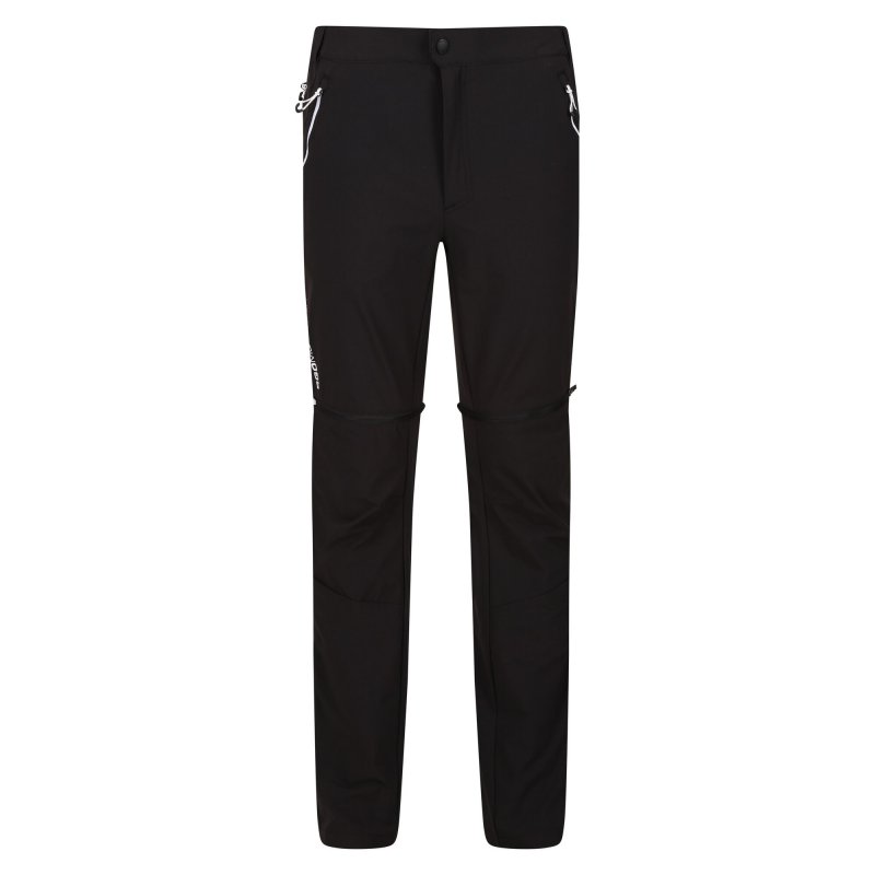 Regatta Herren Hose Mountain Zip-Off Schwarz 48