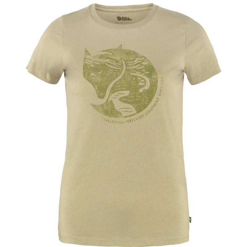 Fjällräven Damen T-Shirt Arctic Fox Print Sand Stein S