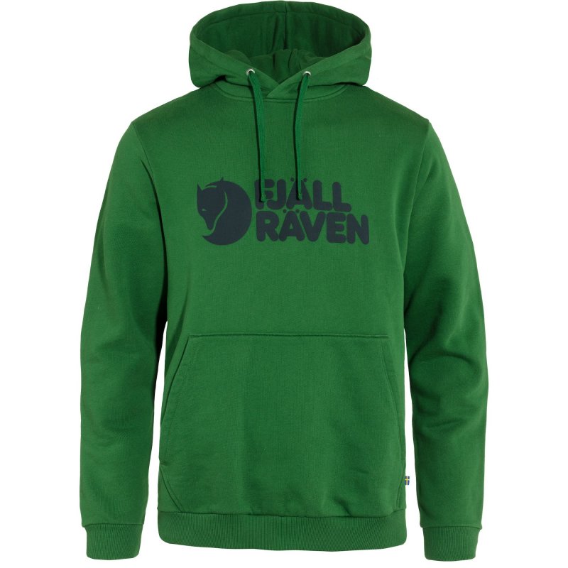 Fjällräven Herrenhoodie Logo Palm Grün M