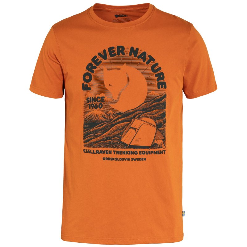 Fjällräven Herren T-Shirt Equipment Sunset Orange S