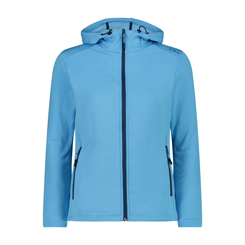 CMP Damen Fleecejacke aus Stretch-Performance mit Kapuze Hellblau 34