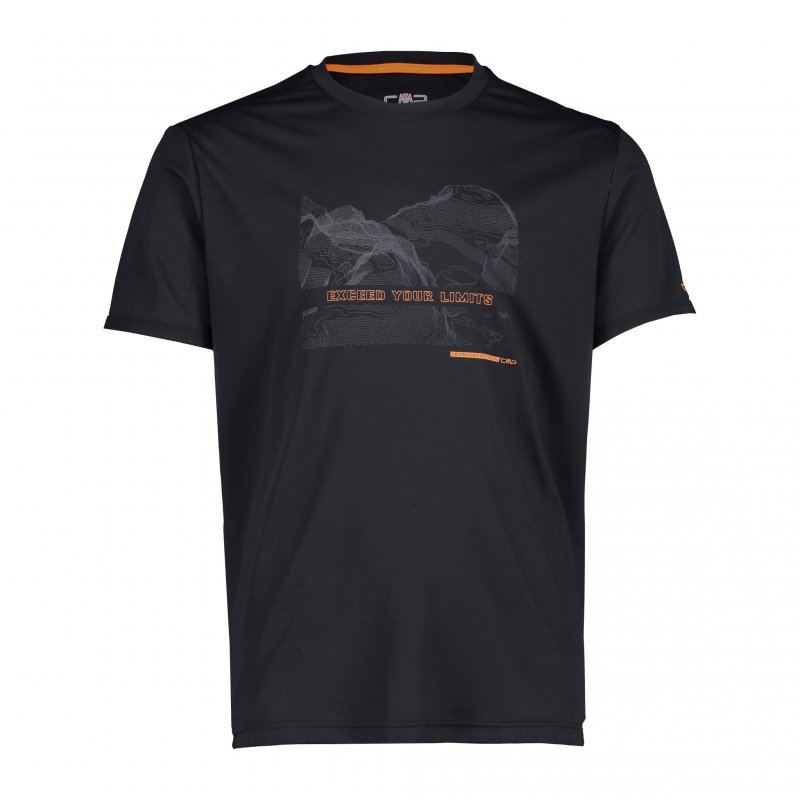 CMP Herren Piqué-Shirt mit Adventure-Print Dunkelgrau 52