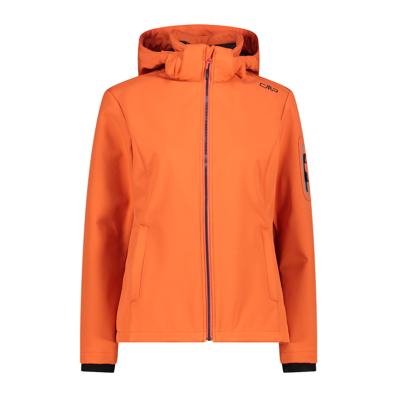 CMP Damen Softshelljacke mit abnehmbarer Kapuze Orange 34