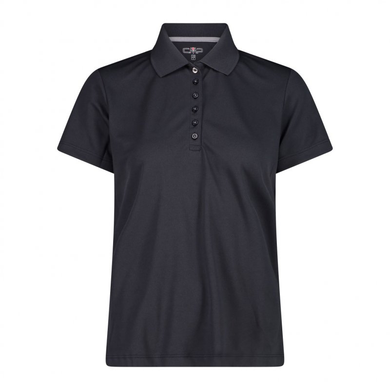 CMP Damen Pique-Poloshirt Dunkelgrau 34