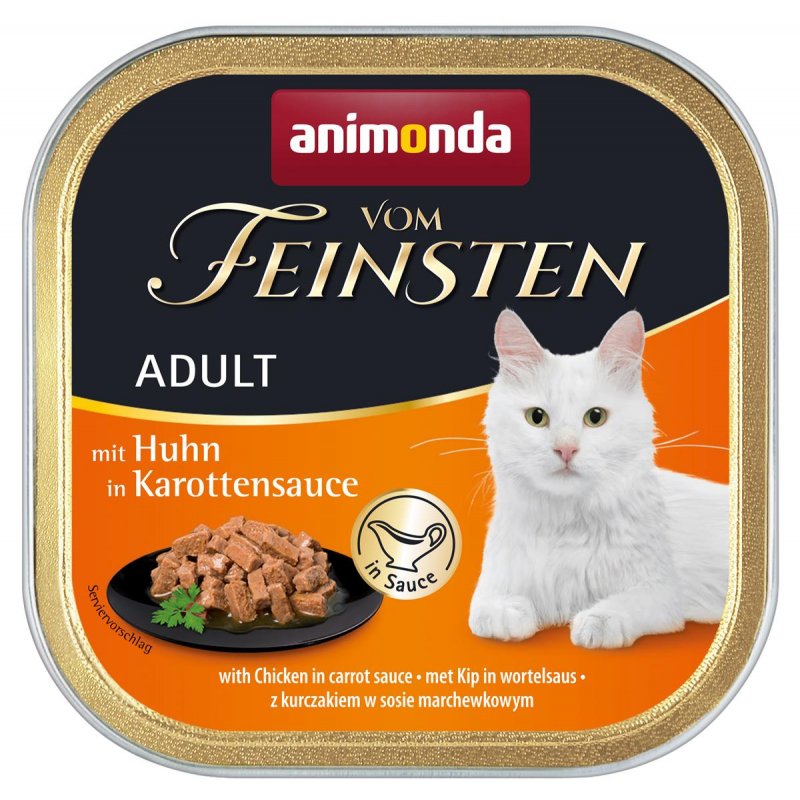 Animonda Katzen Nassfutter Vom Feinsten Adult mit Huhn in Karottensauce 100 g