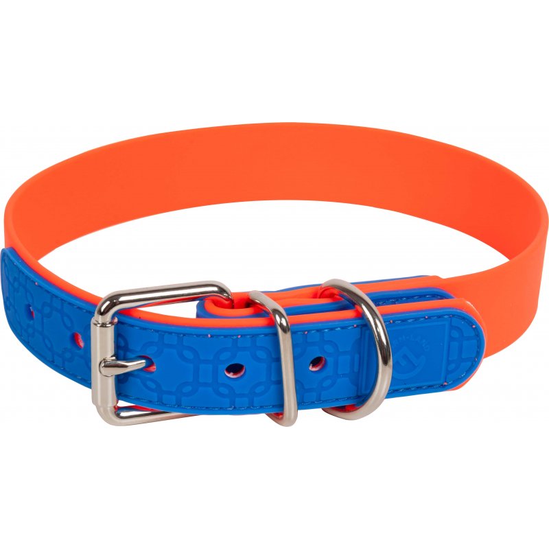 Farm-Land Halsband Signalorange/Blau 45