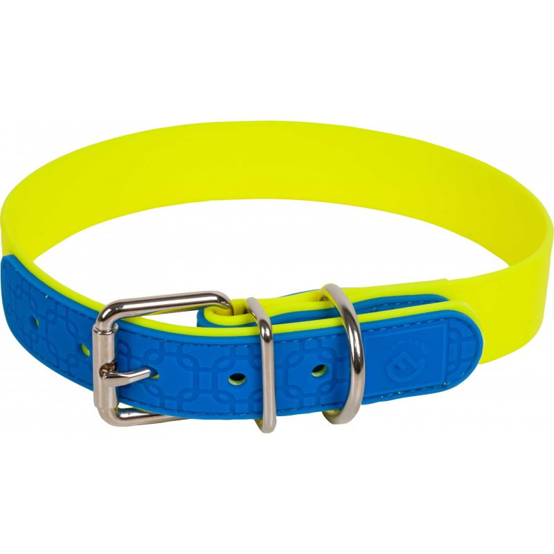 Farm-Land Halsband Signalgelb/Blau 55