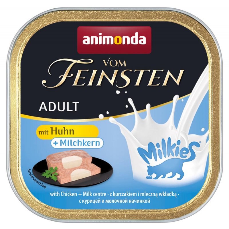 Animonda Katzen Nassfutter Vom Feinsten Adult mit Huhn + Milchkern 100 g