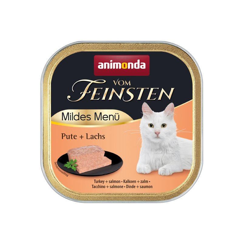 Animonda Katzen Nassfutter Vom Feinsten Mildes Menü Adult Pute + Lachs 100 g