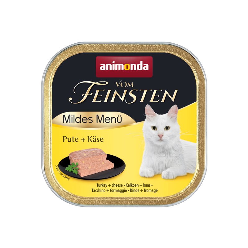 Animonda Katzen Nassfutter Vom Feinsten Mildes Menü Adult Pute + Käse 100 g