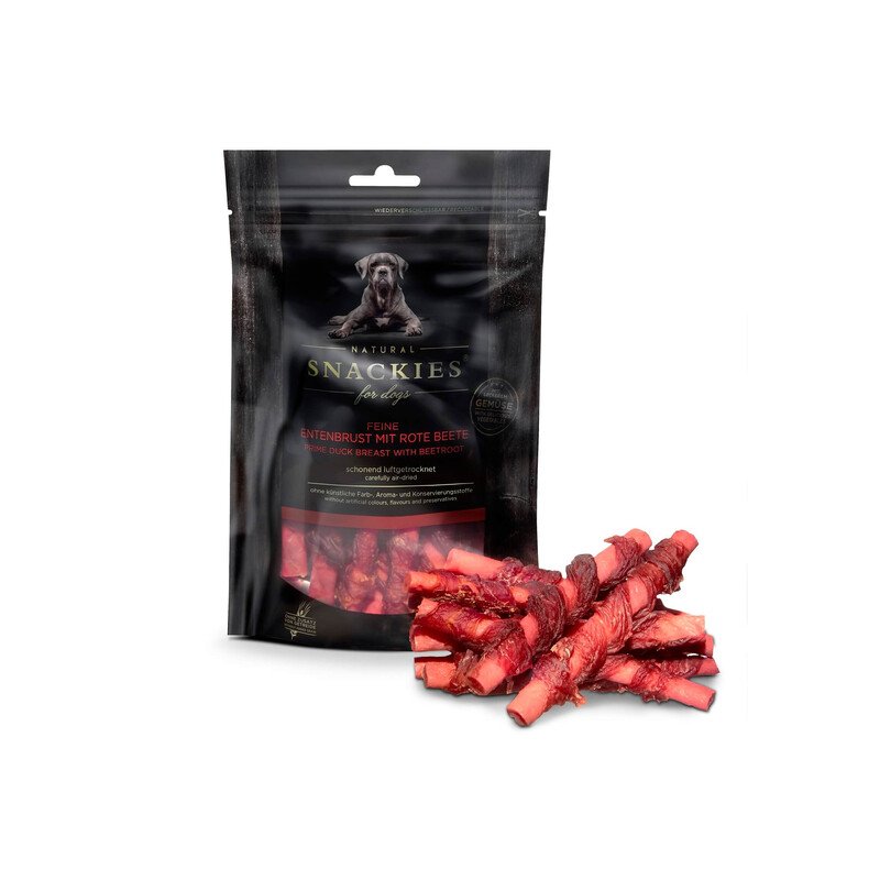 Snackies Hundesnack Feine Entenbrust mit Rote Beete 80g