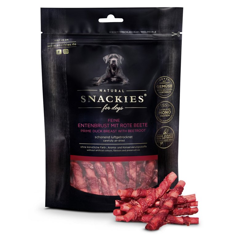 Snackies Hundesnack Feine Entenbrust mit Rote Beete 170g