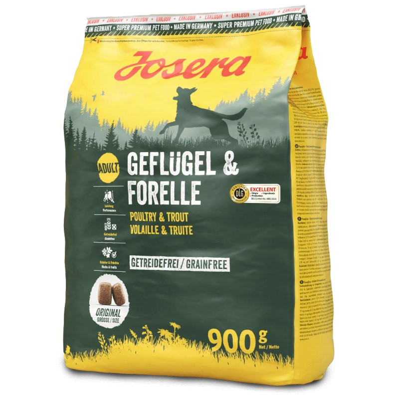 Josera Hunde Trockenfutter Geflügel & Forelle 900g