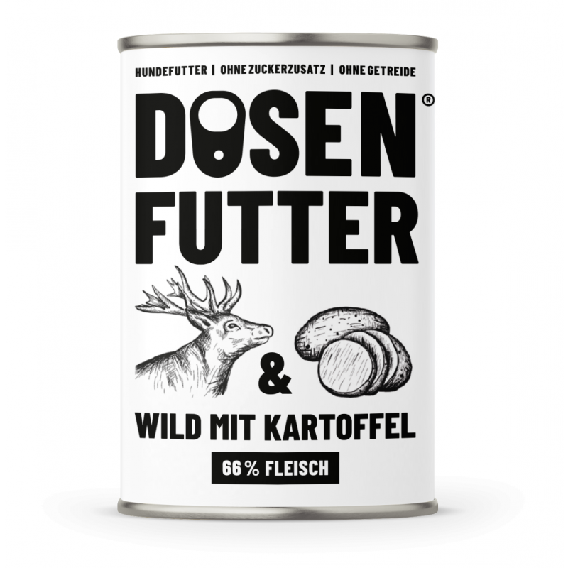 Schnauze&Co Hunde Nassfutter Wild mit Kartoffel 400g