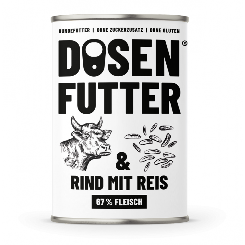 Schnauze&Co Hunde Nassfutter Rind & Reis 400g