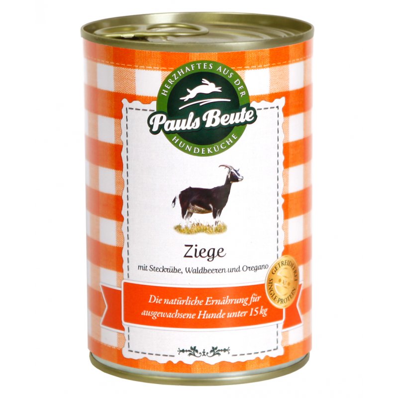 Pauls Beute Hunde Nassfutter Ziege 400g