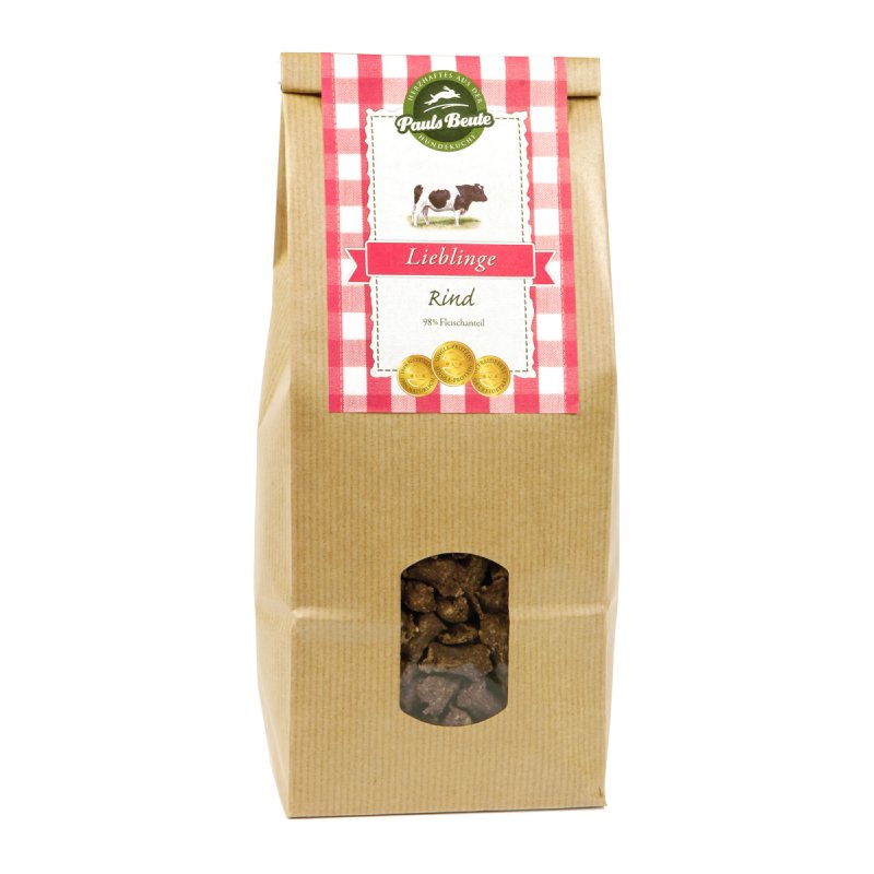 Pauls Beute Hundesnack Lieblinge Rind 500g