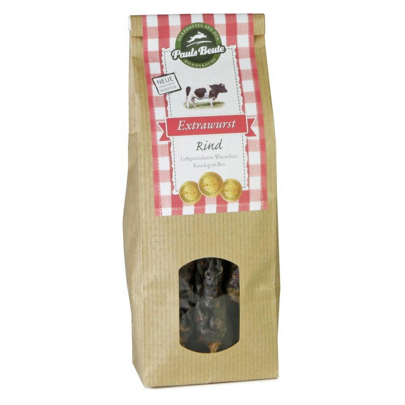 Pauls Beute Hundesnack Extrawurst Rind 200g