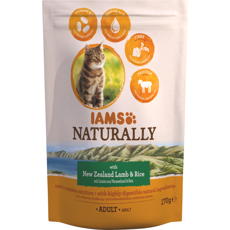 IAMS Naturally Katzentrockenfutter mit Neuseeland-Lamm 700g