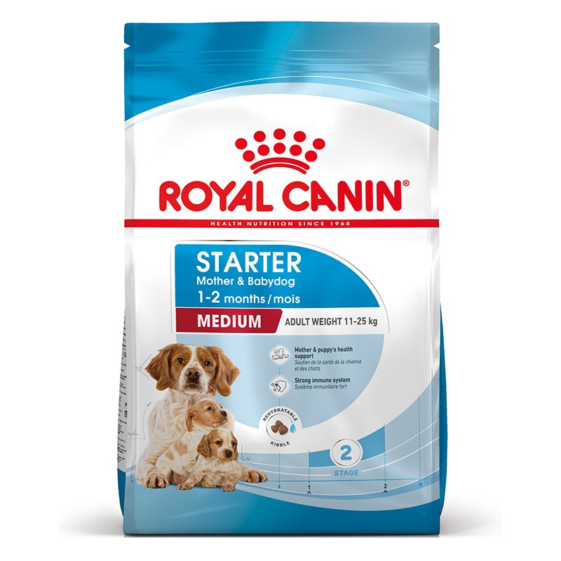 ROYAL CANIN MEDIUM Starter für tragende Hündin und Welpen mittelgroßer Rassen 15 Kg