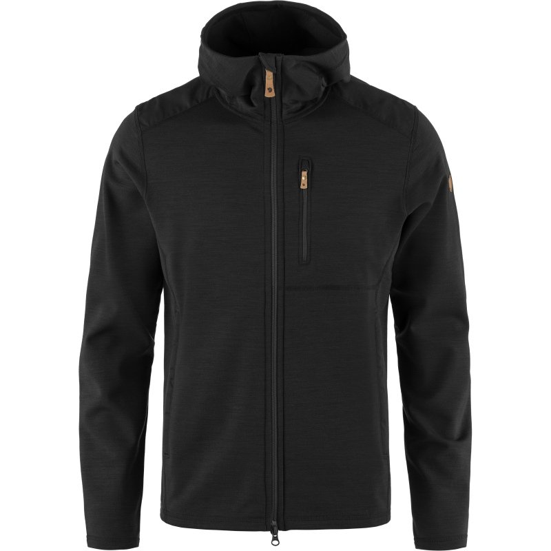 Fjällräven Herren Fleecejacke Keb Fleece Hoodie Schwarz S