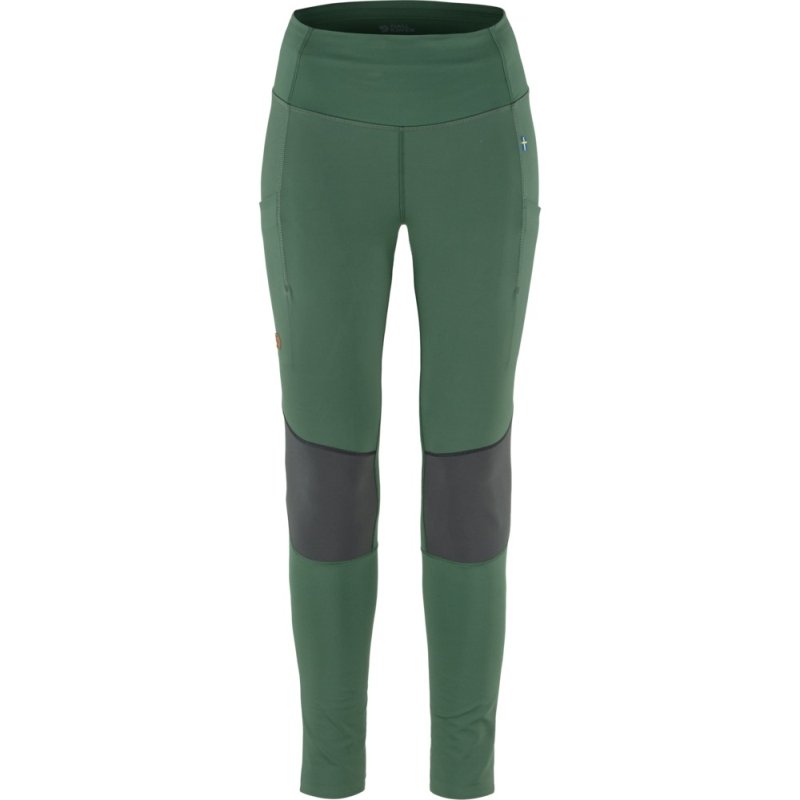 Fjällräven Damen Leggings Abisko Värm Trekking Tights Grün/Grau XXS