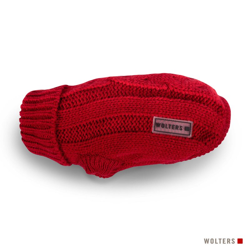 Wolters Hunde Strickpullover Zopf Rot 50