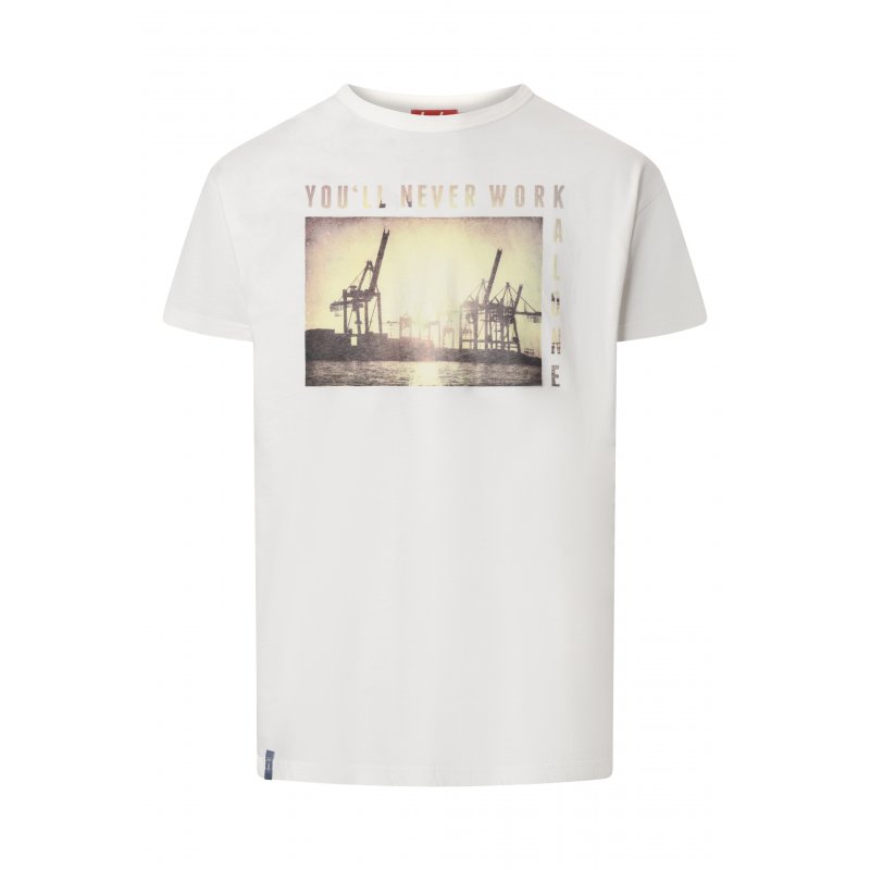 Derbe Herren T-Shirt Hafen Off White M