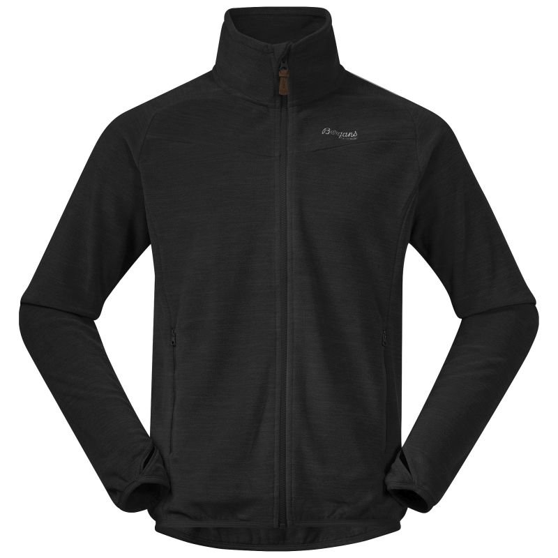 Bergans Herren Jacke Hareid Fleece NoHood Schwarz M