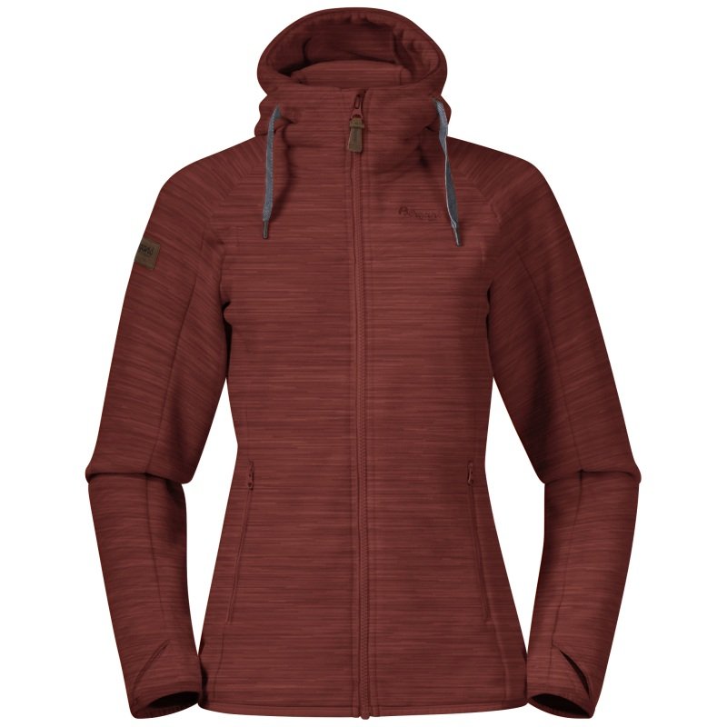 Bergans Damenjacke Hareid Fleece Weinrot XS