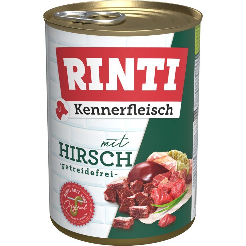 Rinti Hunde Nassfutter Kennerfleisch 400g Hirsch