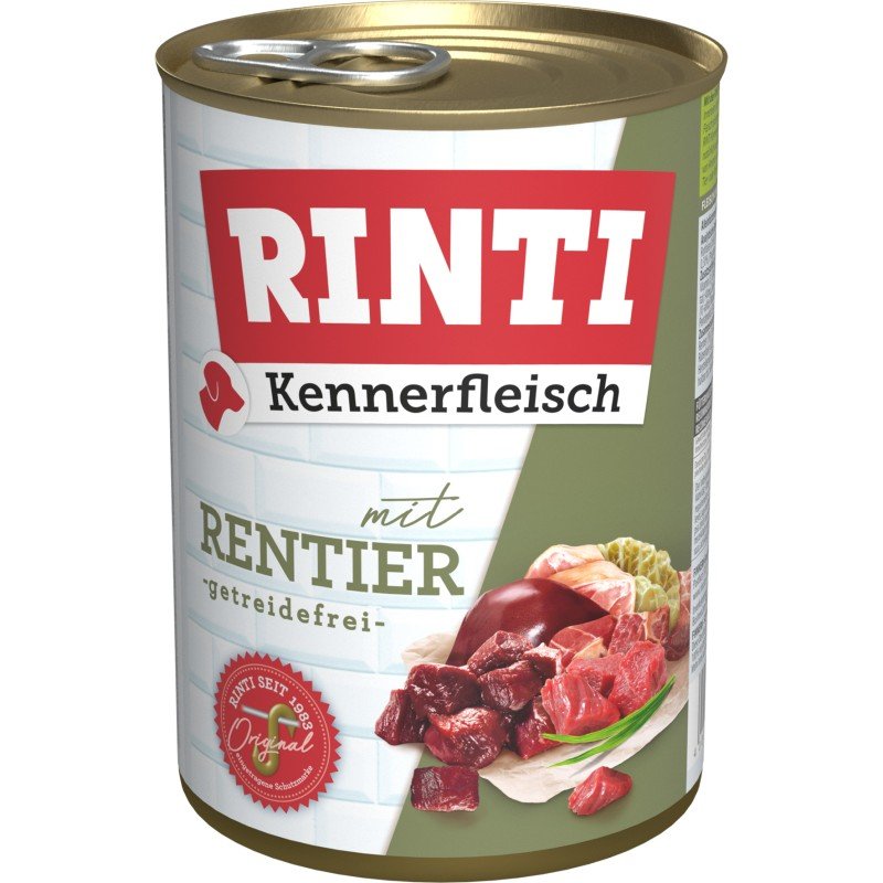 Rinti Hunde Nassfutter Kennerfleisch 400g Rentier