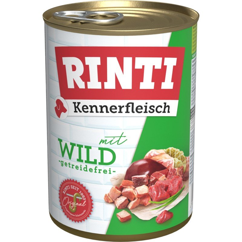 Rinti Hunde Nassfutter Kennerfleisch 400g Wild